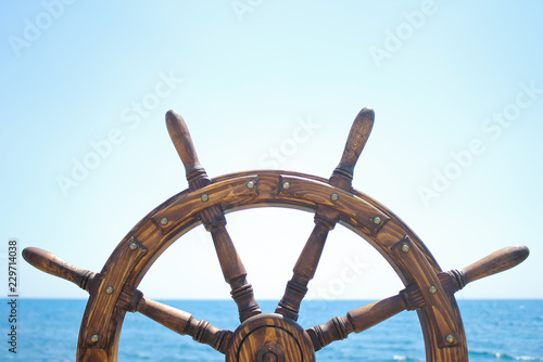 Steering wheel ship photo