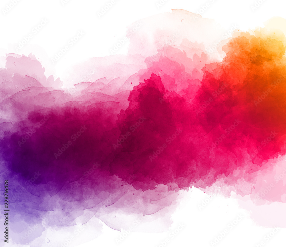 Watercolor bright colorful abstract background