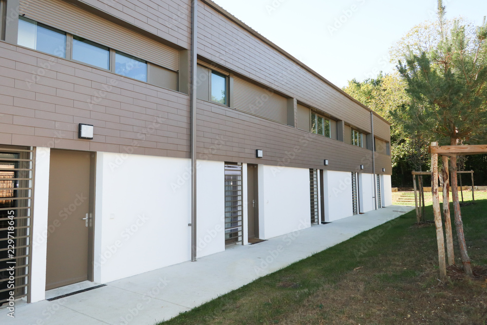 modern identical apartment in suburb