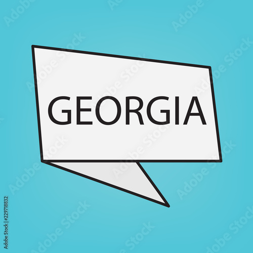 Georgia word on a sticker- vector illustration