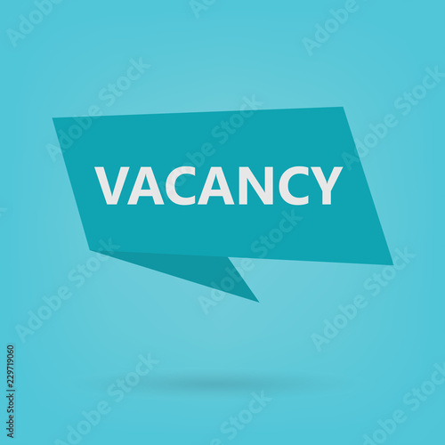 vacancy word on a sticker- vector illustration