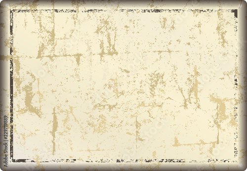 grunge blank metal sign or distressed  picture frame, free copy space, vector illustration