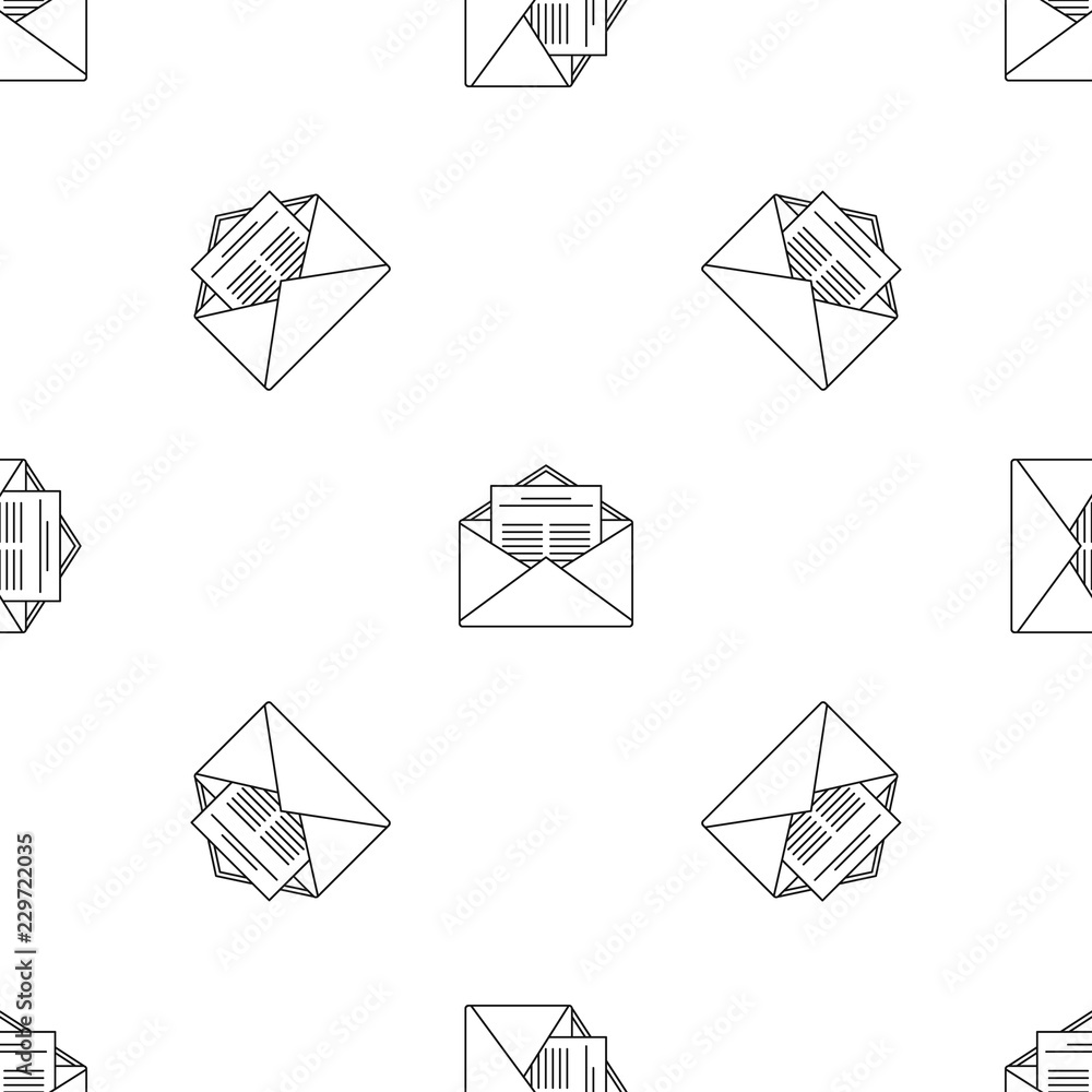 Mail pattern seamless vector repeat geometric for any web design Mail pattern seamless vector repeat geometric for any web design