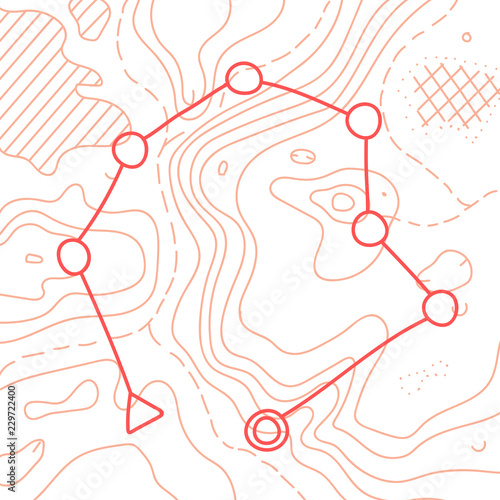 Vector illustration of topographic map