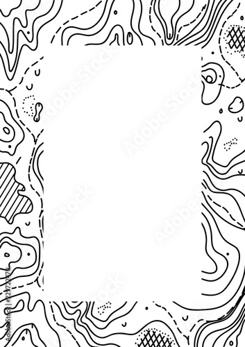 Vector illustration of orienteering map