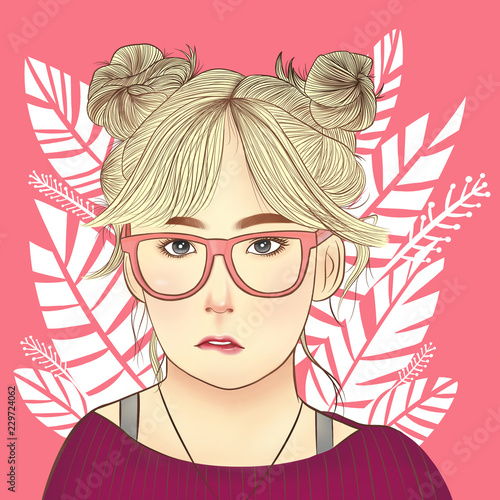 Wallpaper Mural Glasses Girl Torontodigital.ca