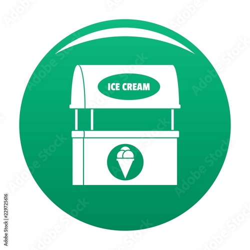 Ice creme selling icon. Simple illustration of ice creme selling vector icon for any design green