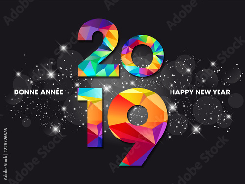 Carte de Vœux 2019 - Bonne Année - Happy New Year