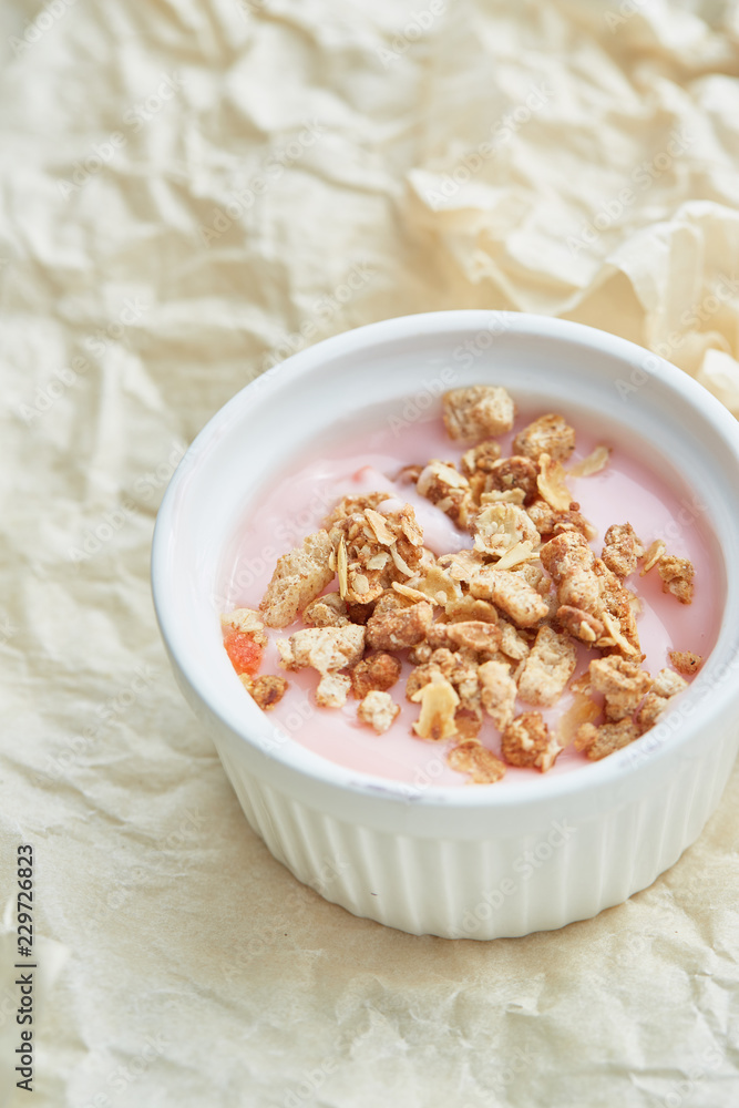 healthy breakfast with crunchy healthy breakfast with crunchy