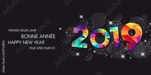 Carte de Vœux 2019 - Bonne Année - Happy New Year