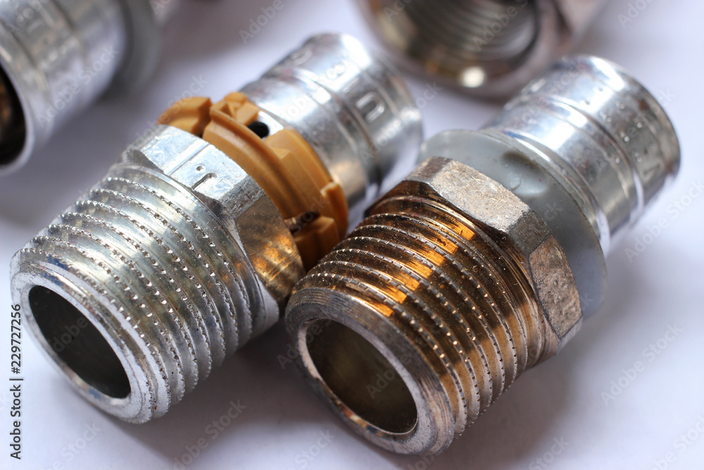 Parts for connecting water pipes. Parts for connecting water pipes.