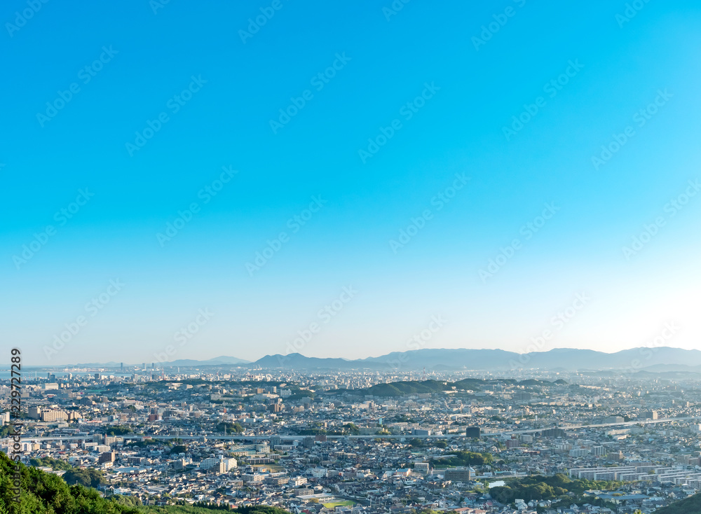 都市風景　福岡市　油山展望台からの眺望