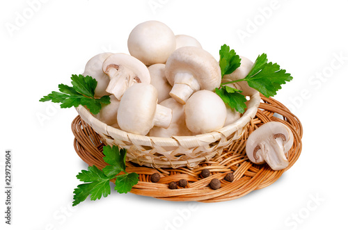 Large fresh mushrooms