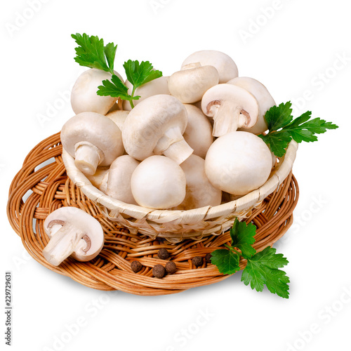 Large fresh mushrooms