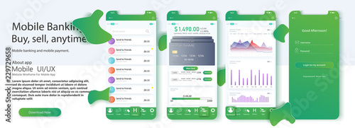 A conceptual mobile phone with a disassembled interface. User experience, user interface in e-commerce. Website wireframe for mobile apps.Mobile app infographic template with modern design, Vector EPS
