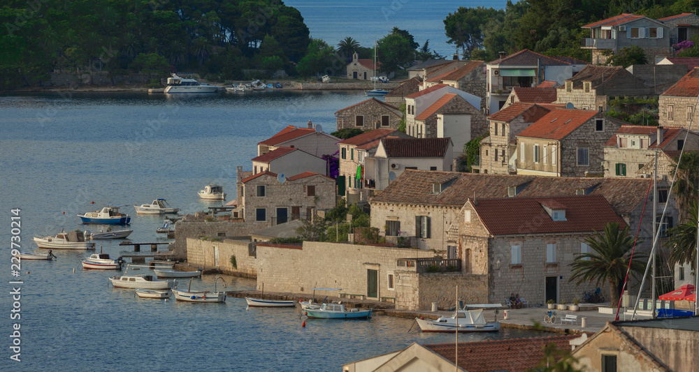 Old town Vis on island Vis in Dalmatia