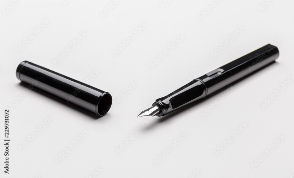 Fountain pen isolated on white background