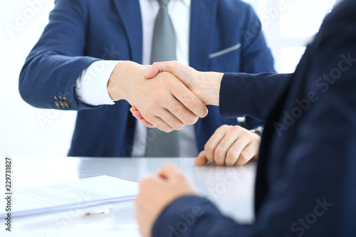 Wallpaper Mural Group of business people or lawyers shaking hands finishing up a meeting , close-up. Success at negotiation and handshake concepts Torontodigital.ca