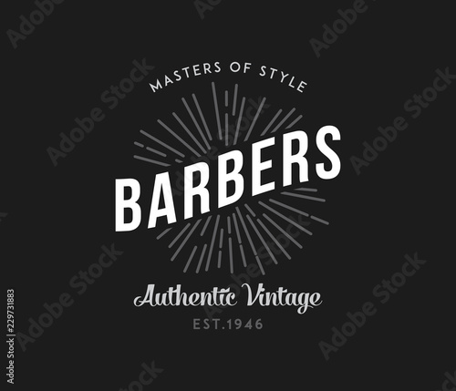 Barber masters of style white on black
