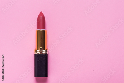 lipstick on pink background