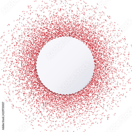 red confetti greeting card