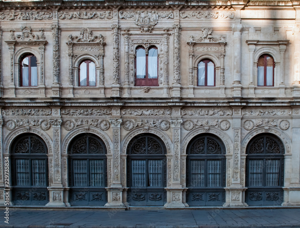 Front of Seville architecture detail