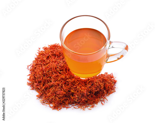 Valokuva safflower on a white background