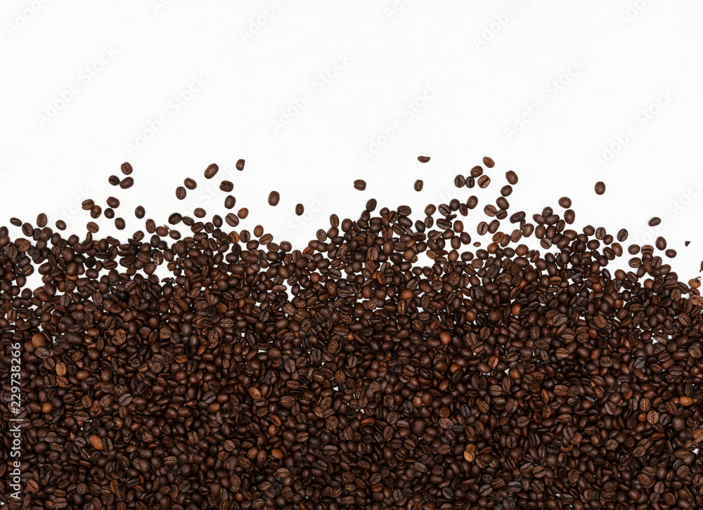 Naklejka premium Ziarna kawy