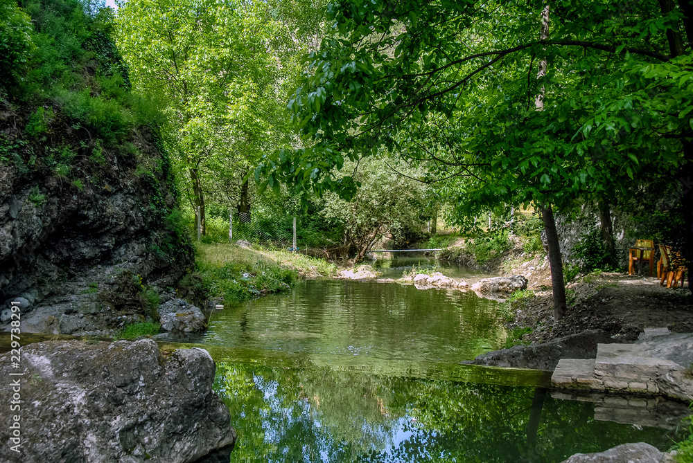 Karabuk, Turkey, 24 May 2013: Creek at Mill Canyon, Safranbolu Karabuk, Turkey, 24 May 2013: Creek at Mill Canyon, Safranbolu