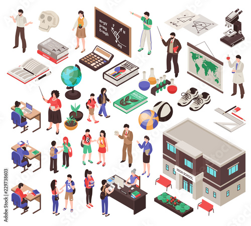  School  Isometric Set