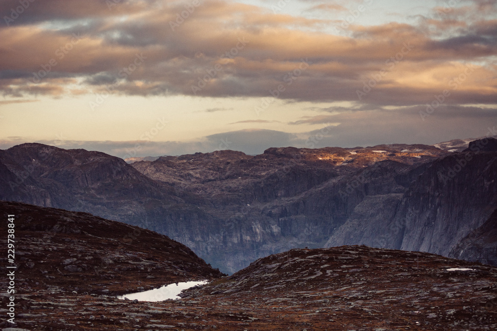 sunrise in mountains