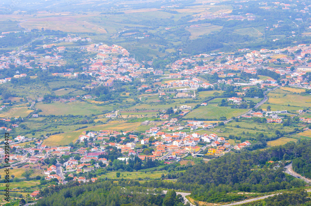View to the towns and forest