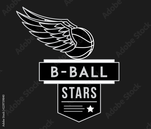Basketball elite stars white on black