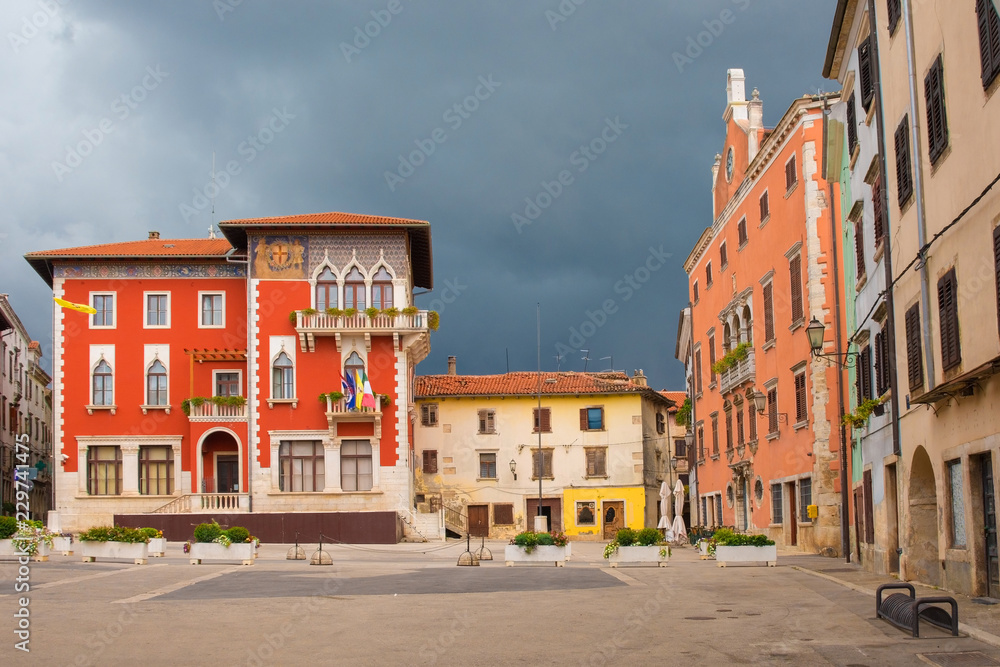 Buildings in the historic village of Vodnjan (also called Dignano) in Istria, Croatia
