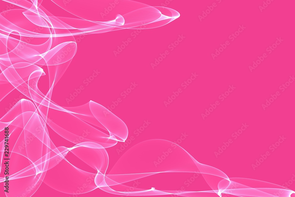 Abstract white wave strokes and motion lines on pink background. Abstract white wave strokes and motion lines on pink background.