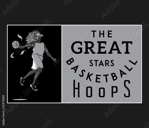 basketball the great stars white on black