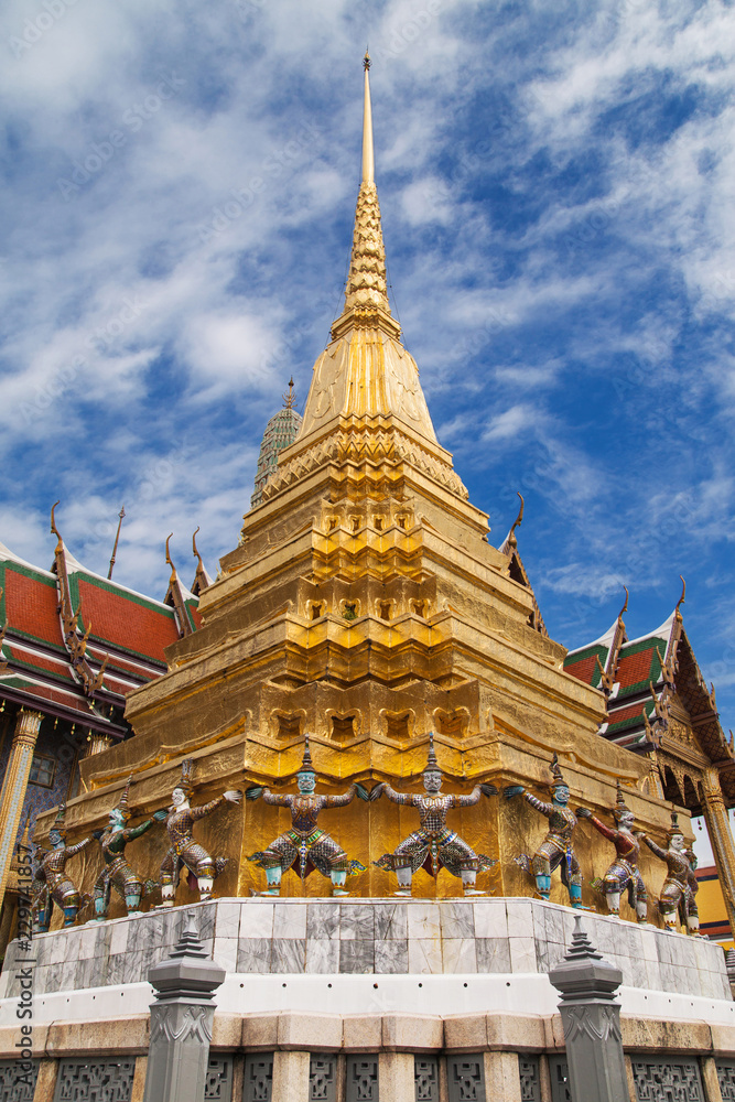 Southern Golden Chedi at Wat Phra Kaew