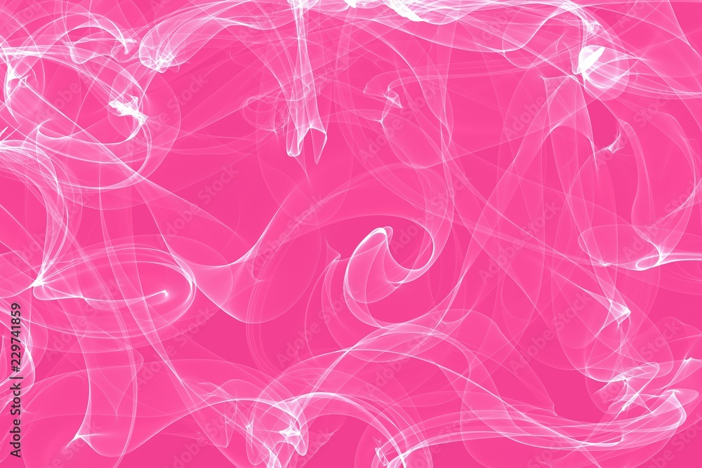 Abstract white wave strokes and motion lines on pink background. Abstract white wave strokes and motion lines on pink background.