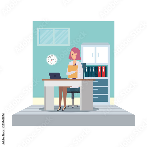 female doctor in consulting room