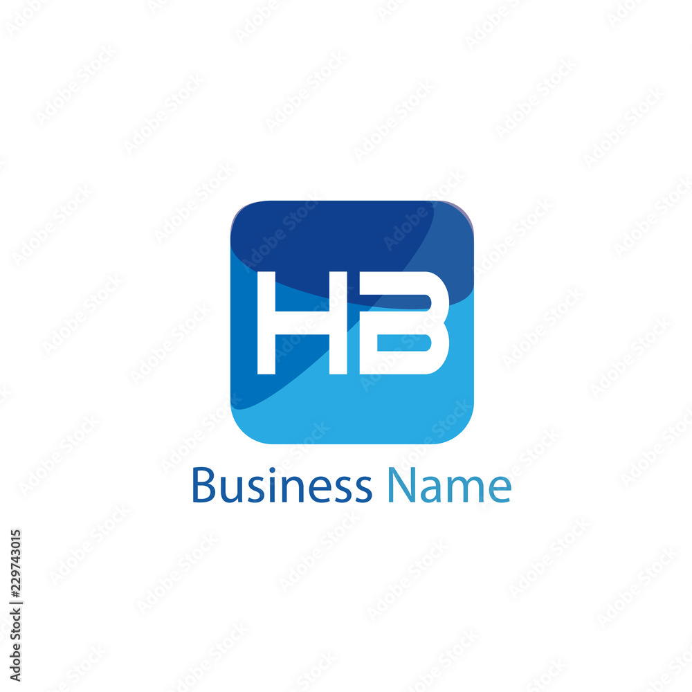 Initial HB Letter Logo Design Initial HB Letter Logo Design