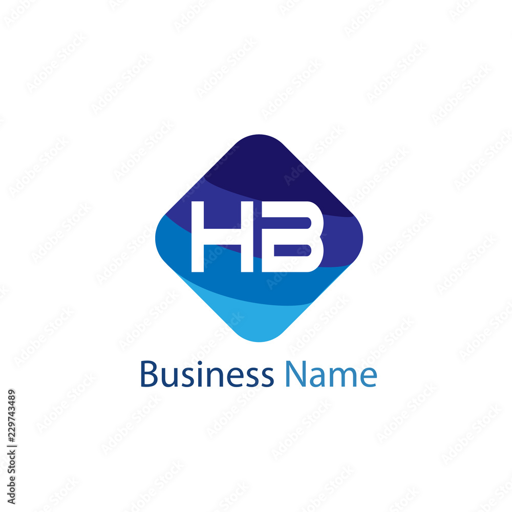 Obraz premium Initial HB Letter Logo Design