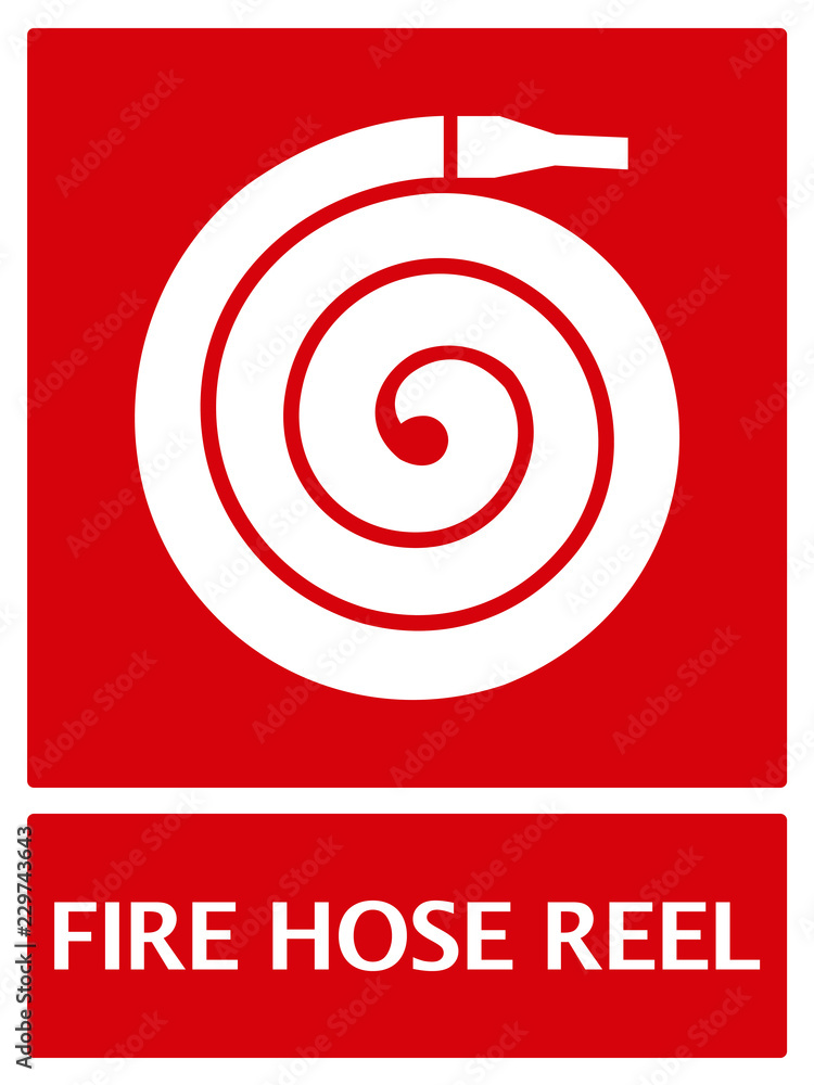 Fire Hose Reel Symbol Sign ,Vector Illustration, Isolate On White