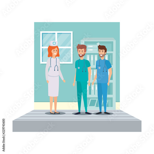 general practitioner in consulting room