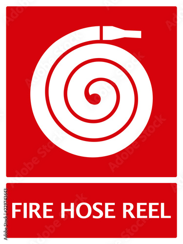 Fire Hose Reel Symbol Sign ,Vector Illustration, Isolate On White  Background Labels, Icon. Stock Vector