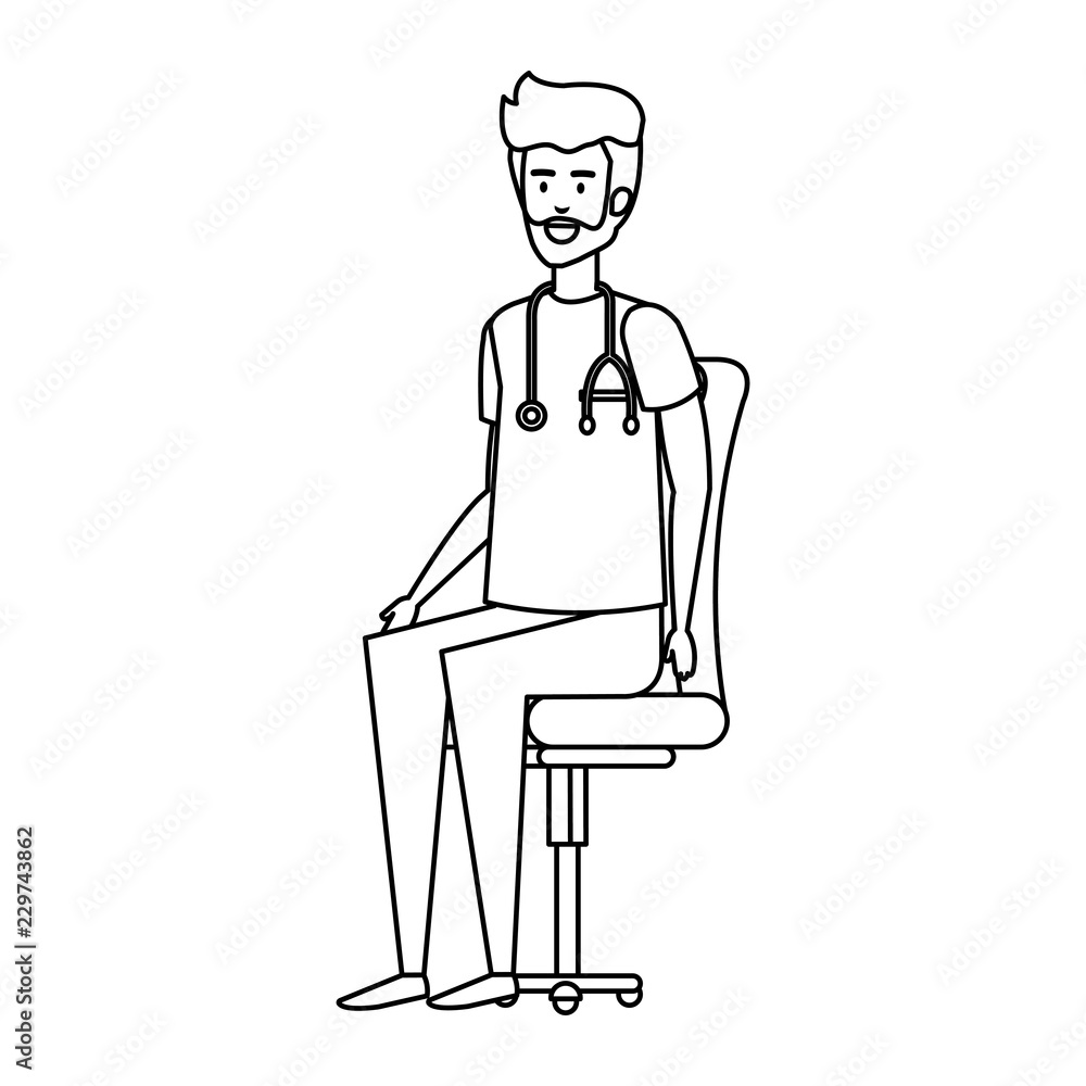 general practitioner sitting in office chair general practitioner sitting in office chair