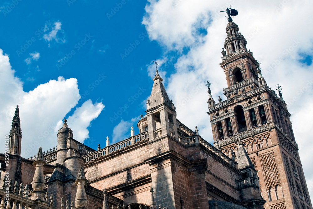 Giralda Tower located in the spanish city of Seville Giralda Tower located in the spanish city of Seville