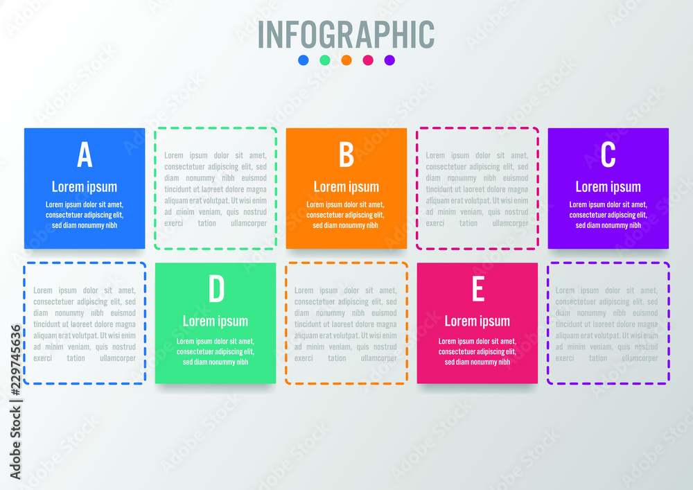 Business infographic template with rectangular shape options Business infographic template with rectangular shape options