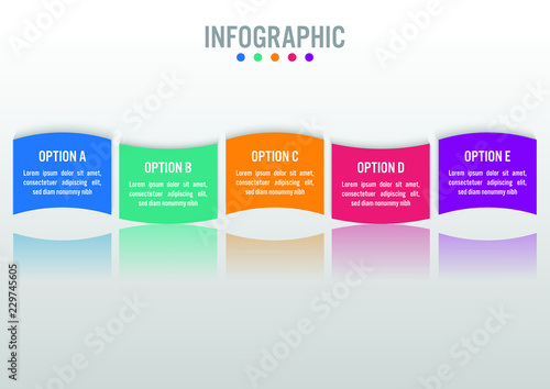 Business infographic template with rectangular shape options