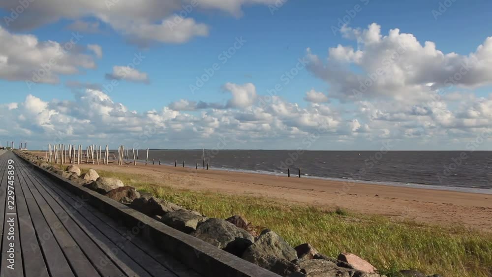 On the empty beach, Hjerting, Jutland, Denmark. Hjerting is a district of Esbjerg in southwest Jutland, Denmark On the empty beach, Hjerting, Jutland, Denmark. Hjerting is a district of Esbjerg in southwest Jutland, Denmark