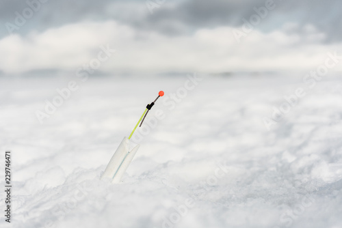 Close up of the fishing rod..Winter fishing © Mikhail Mishchenko